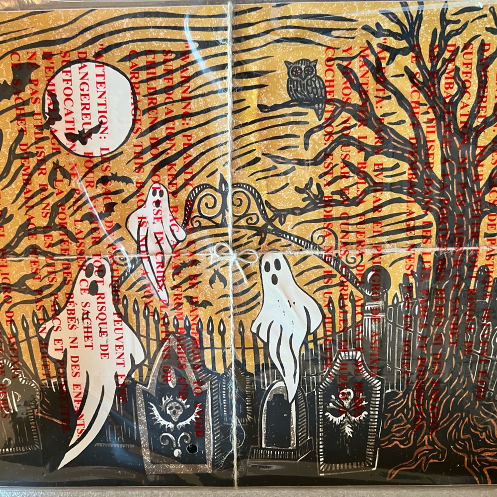 Pottery Barn Graveyard Party Cork Placemats - Set Of 4